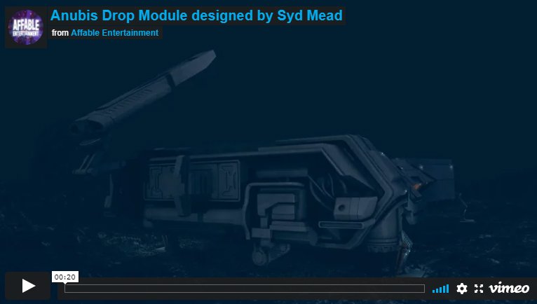 Anubis Drop Module designed by Syd Mead